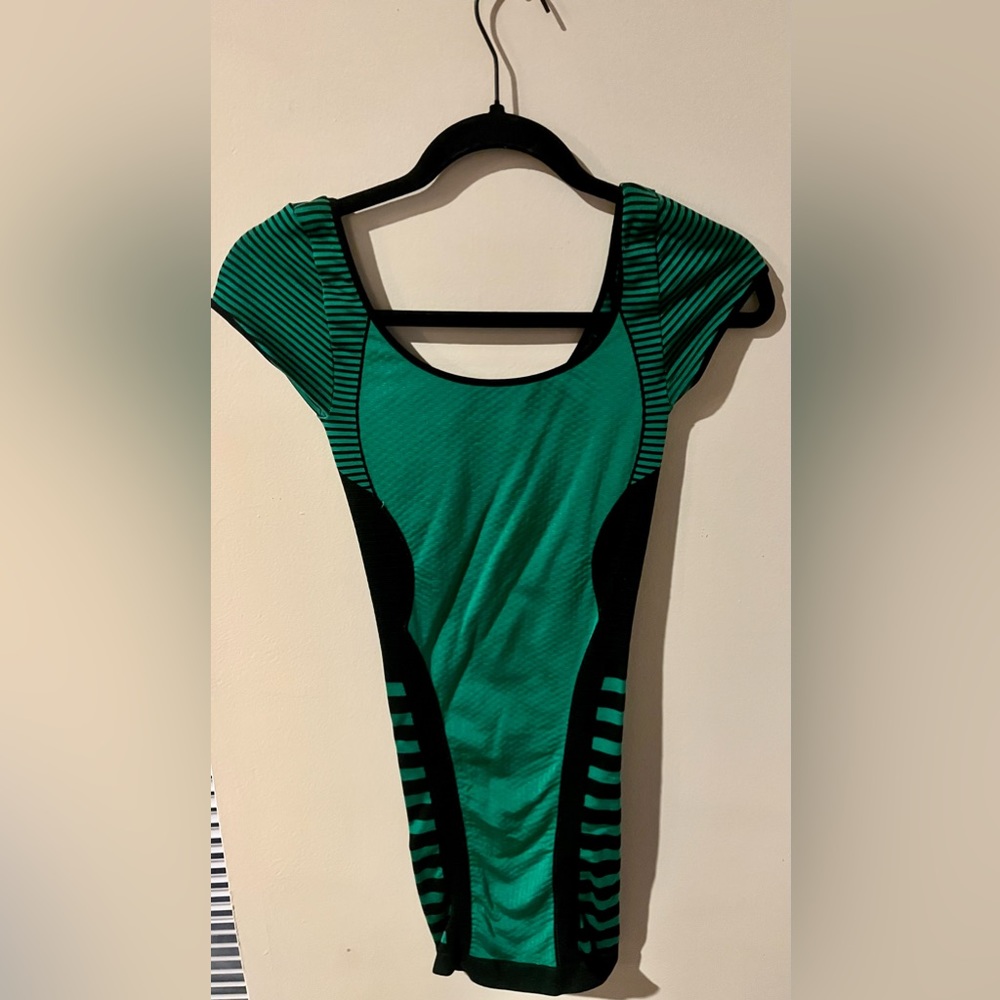 Bebe Green/Black  Bodycon Dress  P/S